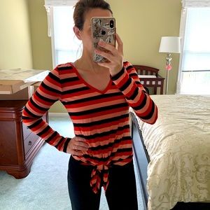 Express tie-knot long-sleeve shirt